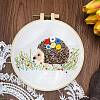 DIY Hedgehog Pattern Embroidery Kits PW-WGA1D87-01-1