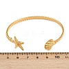 304 Stainless Steel Cuff Bangles for Women BJEW-C114-02G-5