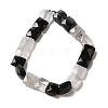 Natural Black Tourmalinated Quartz Beads Strands G-C109-A01-01-3