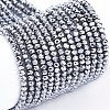 Electroplate Glass Beads Strands EGLA-F149-FP-04-1