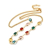 304 Stainless Steel Curb Chain Necklaces NJEW-V009-01G-4