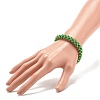 Glass Seed Beaded Bracelet with Brass Magnetic Clasp BJEW-JB07802-02-7