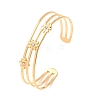304 Stainless Steel & Rhinestone Cuff Bangles for Women BJEW-C155-01B-G-4