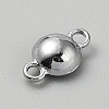Faceted Glass Flat Round Connector Charms FIND-WH20042-56F-2