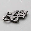 Alloy Snap Lock Clasps Findings FIND-WH0419-08B-2