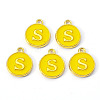 Golden Plated Alloy Enamel Charms X-ENAM-S118-09S-1