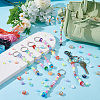 DIY Acrylic Beads & Iron Split Key Rings Keychain Making Kits DIY-AR0004-24-4