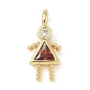 Brass Micro Pave Cubic Zirconia Pendants ZIRC-I356-17G-B05-1