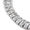 304 Stainlessa Steel Pave Clear Cubic Zirconia Rectangle Link Chain Bracelets for Women LS-BJEW-Z066-01P-03-2