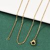 304 Stainless Steel Cable Chain Necklaces NJEW-M151-24G-7