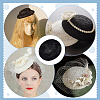 Imitation Hemp Round Fascinator Hat Base for Millinery AJEW-WH0472-45B-02-6