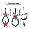 Crafans 3Pcs 3 Style Christmas Theme Cotton Weave Pendant Decorations Sets HJEW-CF0001-12-9