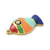 304 Stainless Steel Enamel Pendants STAS-K306-21G-01-2