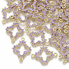 Light Gold Plated Alloy Rhinestone Links connectors PALLOY-S132-069-2