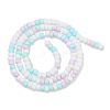 Opaque Spray Painted Glass Bead Strands GLAA-N047-07-04-2