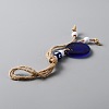 Glass Evil Eye Pendant Decorations HJEW-WH0006-54-2