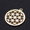 304 Stainless Steel Sacred Geometric Pendants LS-STAS-S105-JN899-2-2