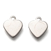 Non-Tarnish 201 Stainless Steel Charms STAS-B001-07A-P-1