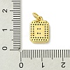 Rack Plating Brass Micro Pave Clear Cubic Zirconia Charms KK-G501-01B-G-3