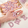 Alphabet Resin Rhinestone Patches DIY-TAC0005-45E-15