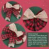 AHADEMAKER 3Pcs 2 Style Tartan Pattern Linen Type Cloth Bowknot Display Decoration AJEW-GA0004-38A-4