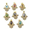 Brass Cubic Zirconia Pendants KK-K338-02G-1