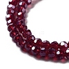 Electroplate Transparent Glass Beads Strands EGLA-A035-T3mm-A02-3