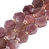 Natural Red Hematoid Quartz Beads Strands G-N368-01A-12-2