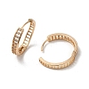 Brass Micro Pave Cubic Zirconia Hoop Earrings for Women EJEW-M238-33KCG-2