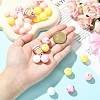 30Pcs 6 Styles Round Silicone Focal Beads SIL-YW0001-99-5