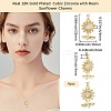 6Pcs Rack Plating Brass Micro Pave Cubic Zirconia Pendants KK-BBC0020-64-2