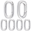 6Pcs Stainless Steel Spring Gate Rings STAS-BBC0008-34A-7