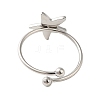304 Stainless Steel Open Cuff Ring RJEW-M167-08A-P-3