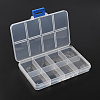 8 Grides Plastic Bead Storage Containers CON-WH0084-59-2