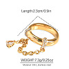 304 Stainless Steel Micro Pave Clear Cubic Zirconia Finger Rings FS-WGB0E10-01-1