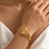 Alloy Hollow Link Rope Chain 2-Strand Bracelets for Women WGE1F9A-02-2