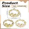 6Pcs 3 Colors Alloy Pendants FIND-LP0005-73-2