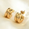 304 Stainless Steel Stud Earrings EJEW-U051-02G-3
