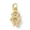 Brass Micro Pave Cubic Zirconia Charms ZIRC-F132-17G-2