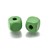 Spray Painted Wooden Beads WOOD-P021-01B-28-2