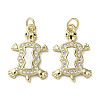 Brass Micro Pave Cubic Zirconia Pendants KK-G485-16G-1