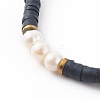 Polymer Clay Heishi Beaded Stretch Bracelets BJEW-JB06145-02-2