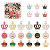 48Pcs 24 Colors Alloy Enamel Charms ENAM-TA0001-23-1