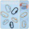 Unicraftale 6Pcs 6 Styles 304 Stainless Steel Screw Carabiner Lock Charms STAS-UN0055-95-5