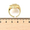 Brass Micro Pave Cubic Zirconia Cuff Rings for Women RJEW-F181-04G-5