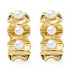 Brass Stud Earrings EJEW-R016-25G-2