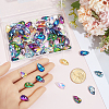 100Pcs 10 Colors Glass Pendants GLAA-SP0001-61-4