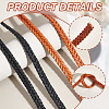 2M 2 Colors Braided Cowhide Leather Cords WL-GA0001-03-5