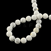 Round Natural Howlite Beads Strands G-R337-8mm-01-2