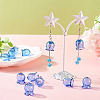 10Pcs Glass Bead Caps for Wind Chimes Making GLAA-BY0001-05H-7